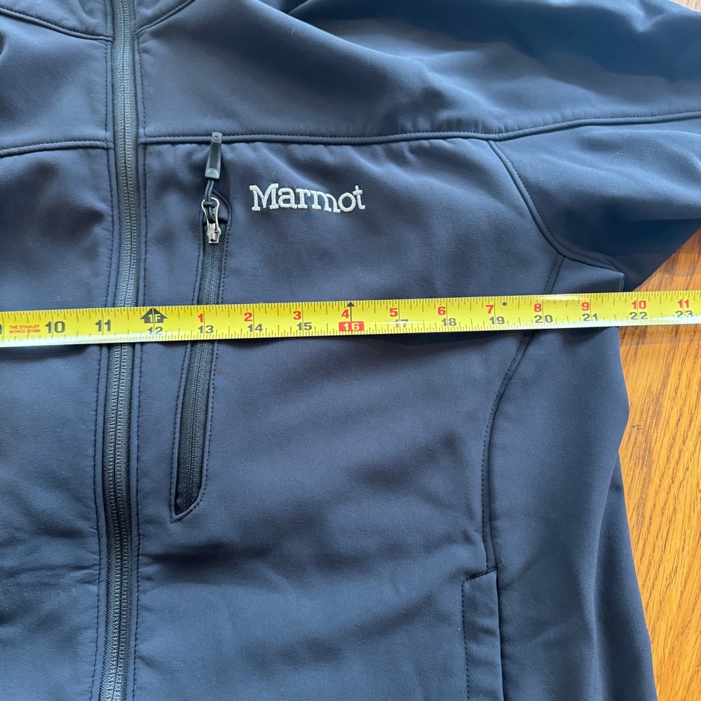 Marmot Full Zip Softshell Jacket Mens Sz M Black Long Sleeve Outdoor Hiking - Picture 7 of 8